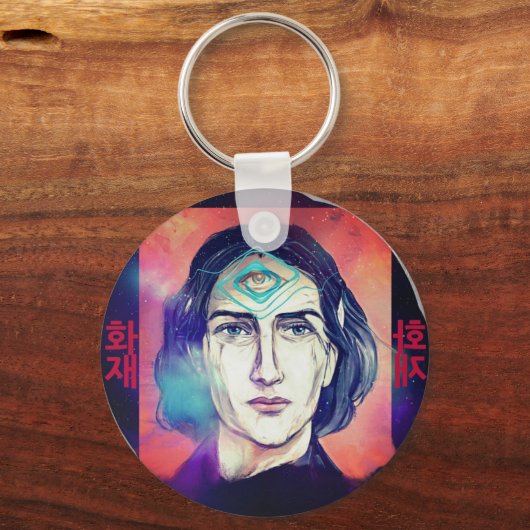 コペルニクスaファイア小妖精や小人の高いぬれ キーホルダー (正面)