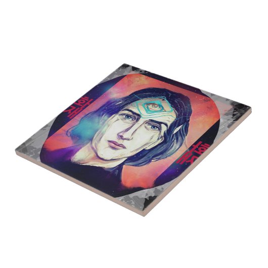 コペルニクスaファイア小妖精や小人の高いぬれ タイル (側面)