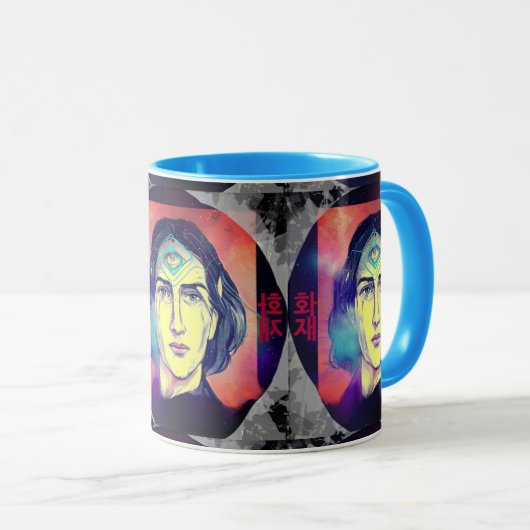 コペルニクスaファイア小妖精や小人の高いぬれ マグカップ (正面右)