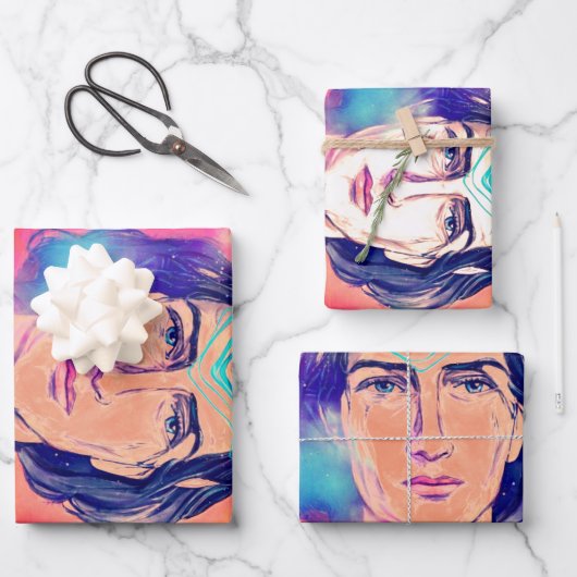 コペルニクスaファイア小妖精や小人の高いぬれ ラッピングペーパーシート (正面)