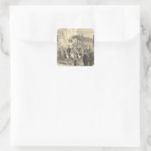 コペンハーゲンに入るスウェーデンのチャールズ十二世 スクエアシール (バッグ)