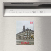 コペンハーゲンのクリスチャンスボー城、旅行 マグネット (インサイチュ (食洗機))