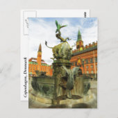 コペンハーゲンのドラゴンファウンテン ポストカード (正面/裏面)