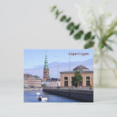 コペンハーゲンのフレデリックスショールムスカナルにボート ポストカード (スタンド正面)