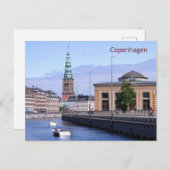コペンハーゲンのフレデリックスショールムスカナルにボート ポストカード (正面/裏面)