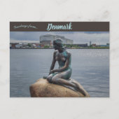 コペンハーゲンの人魚の小さな像 ポストカード (正面)