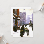 コペンハーゲンの冬の通り カード (正面/裏面インサイチュ)