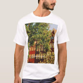 コペンハーゲンの市街 - デンマーク Tシャツ (正面)