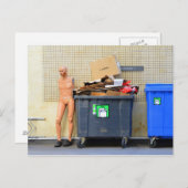 コペンハーゲンの段ボールのリサイクル ポストカード (正面/裏面)