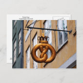 コペンハーゲンの王冠プレッツェル署名 ポストカード (正面/裏面)