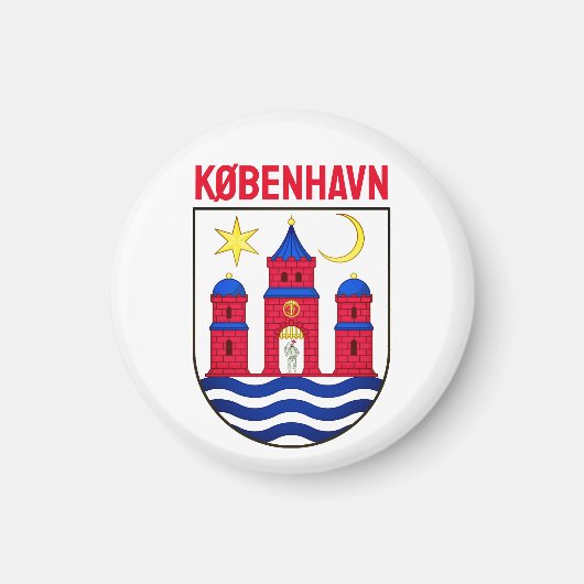 コペンハーゲンの紋章 – DENMARK マグネット (正面)