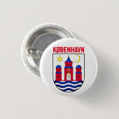 コペンハーゲンの紋章 – DENMARK 缶バッジ (正面&裏面)