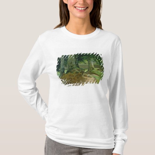 コペンハーゲンの近くのFrederiksdalのブナの木 Tシャツ (正面)