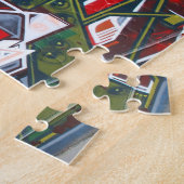 コペンハーゲンの通りの落書きの芸術 ジグソーパズル (側面)