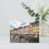 コペンハーゲンの運河の写真 ポストカード (スタンド正面)