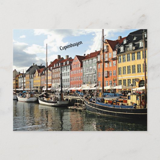 コペンハーゲンの運河の写真 ポストカード (正面)
