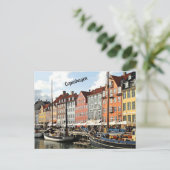 コペンハーゲンの風光明媚な運河 ポストカード (スタンド正面)