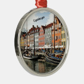 コペンハーゲンの風光明媚な運河 メタルオーナメント (右)