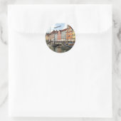 コペンハーゲンの風光明媚な運河 ラウンドシール (バッグ)