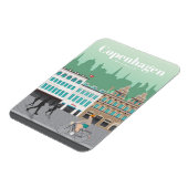 コペンハーゲンへの旅行アート マグネット (左側)