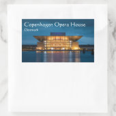 コペンハーゲンオペラハウス 長方形シール (バッグ)