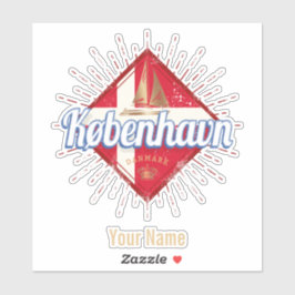 コペンハーゲンキャピタルデンマークレトロ帆走船 シール