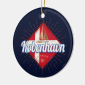 コペンハーゲンキャピタルデンマークレトロ帆走船 セラミックオーナメント (左)