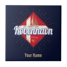 コペンハーゲンキャピタルデンマークレトロ帆走船 タイル