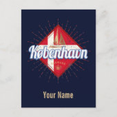 コペンハーゲンキャピタルデンマークレトロ帆走船 ポストカード (正面)