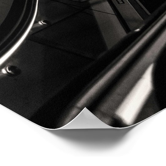 コペンハーゲンサブウェイステーションブラックアンドホワイトファインアート ポスター (角)