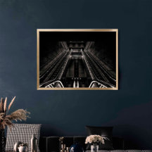 コペンハーゲンサブウェイステーションブラックアンドホワイトファインアート