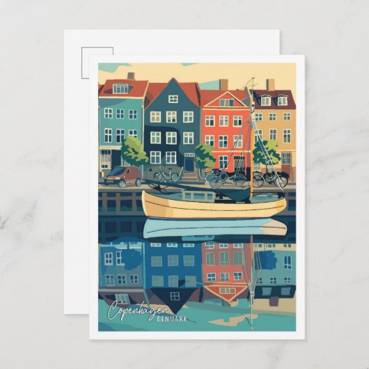 コペンハーゲンシティデンマークヴィンテージトラベル ポストカード (正面/裏面)