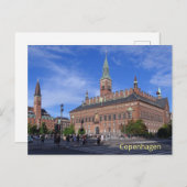 コペンハーゲンシティホールで晴れた夏の日 ポストカード (正面/裏面)