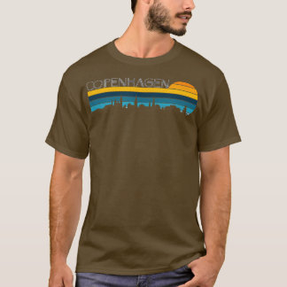 コペンハーゲンスカイラインヴィンテージレトロサンセットコペンハーゲン Tシャツ