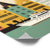 コペンハーゲンダンマークミニマルヴィンテージアートポスター ポスター (角)