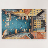 コペンハーゲンデンマークの運河 ジグソーパズル (横)