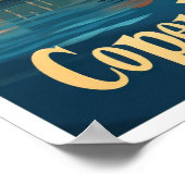 コペンハーゲンデンマークアートヴィンテージトラベルイラストレーション ポスター (角)