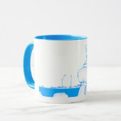 コペンハーゲンデンマークエレガントクラススケッチノスタルジック マグカップ (正面左)