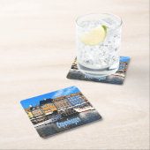 コペンハーゲンデンマークキャピタルカナルホームズニャブン スクエアペーパーコースター (インサイチュ)