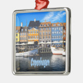 コペンハーゲンデンマークキャピタルカナルホームズニャブン メタルオーナメント (左)