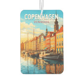 コペンハーゲンデンマークトラベルアートヴィンテージ カーエアーフレッシュナー (裏面)