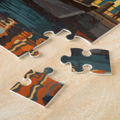 コペンハーゲンデンマークトラベルアートヴィンテージ ジグソーパズル (側面)