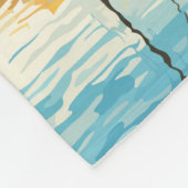 コペンハーゲンデンマークトラベルアートヴィンテージ フリースブランケット (角)