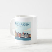 コペンハーゲンデンマークニャブンウォーターフロントパステルトラベル コーヒーマグカップ (正面左)