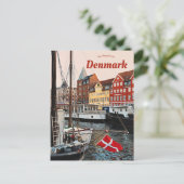 コペンハーゲンデンマークハガキのボート ポストカード (スタンド正面)