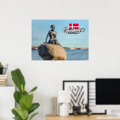 コペンハーゲンデンマークマーメイド ポスター (ホームオフィス)