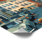 コペンハーゲンデンマークヴィンテージトラベルイラストレーション ポスター (角)