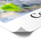 コペンハーゲンデンマーク旅行水彩手描き ポスター (角)