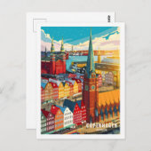 コペンハーゲンデンマーク有名な旅行プレイス ポストカード (正面/裏面)