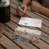 コペンハーゲンデンマーク水彩絵葉書 招待状